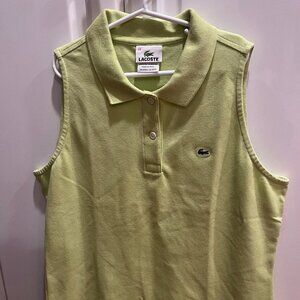 Green retro Lacoste sleeveless shirt